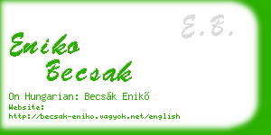 eniko becsak business card
