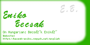 eniko becsak business card